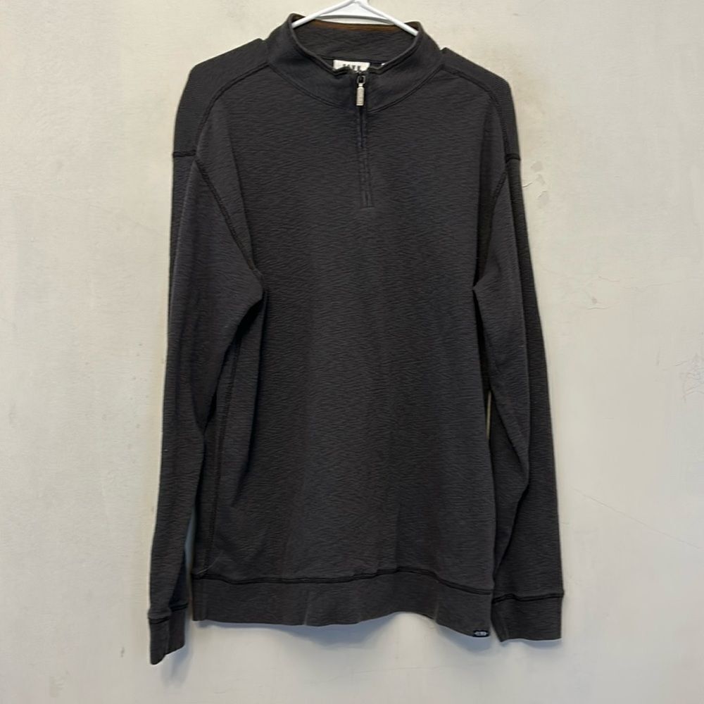ROWM gray long sleeve quarter zip pullover shirt Size L EUC
